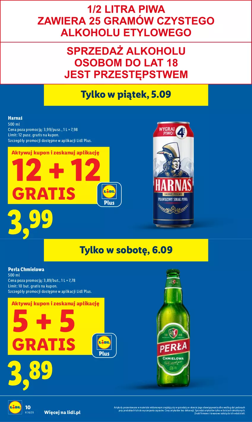 Gazetka promocyjna Lidl - GAZETKA - ważna 04.09 do 06.09.2025 - strona 12 - produkty: Gra, Harnaś, Perła