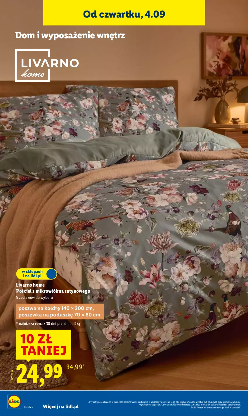 Gazetka promocyjna Lidl - GAZETKA - ważna 04.09 do 06.09.2025 - strona 14 - produkty: Ivar, Pościel, Poszewka