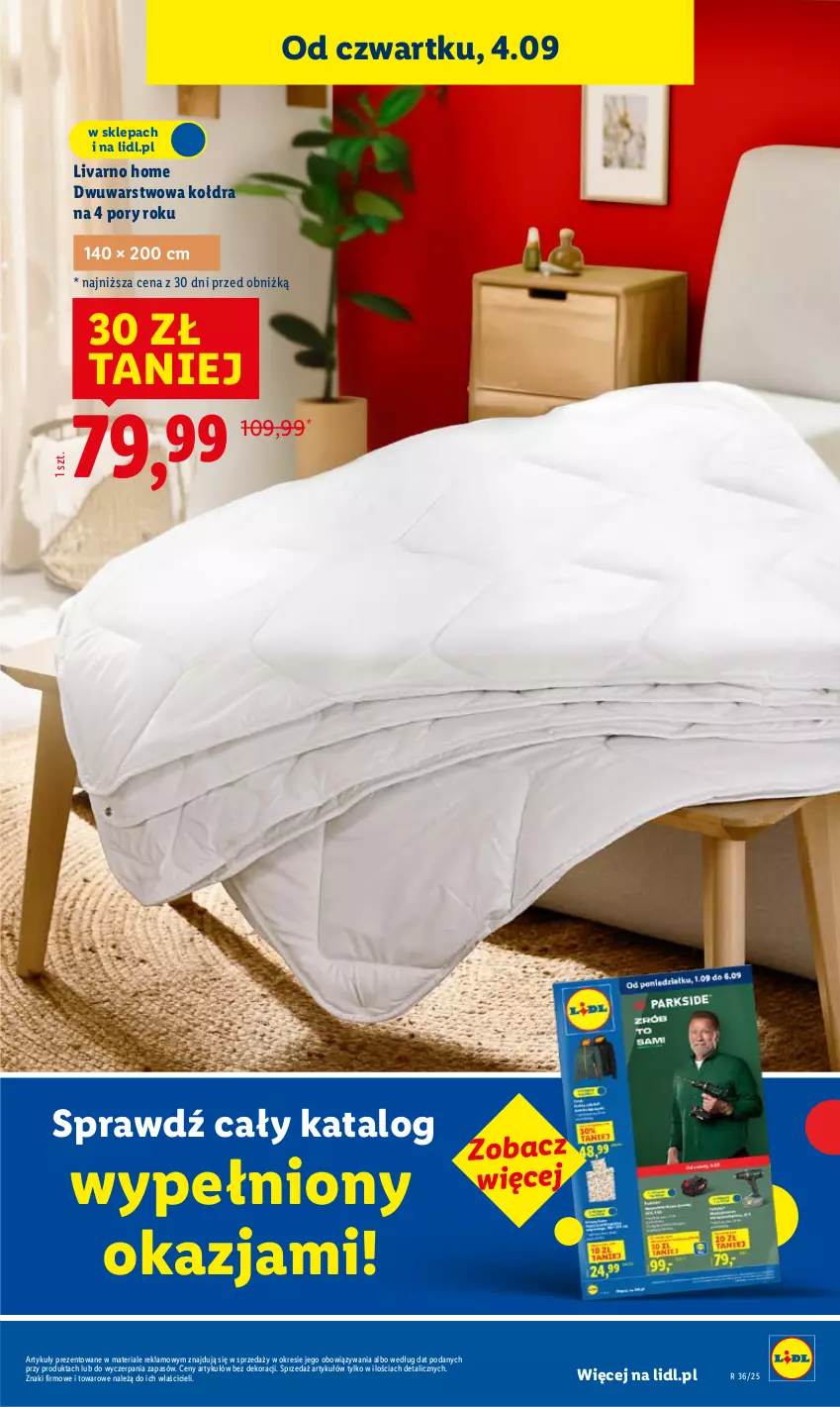 Gazetka promocyjna Lidl - GAZETKA - ważna 04.09 do 06.09.2025 - strona 15 - produkty: Ivar, Kołdra, Por