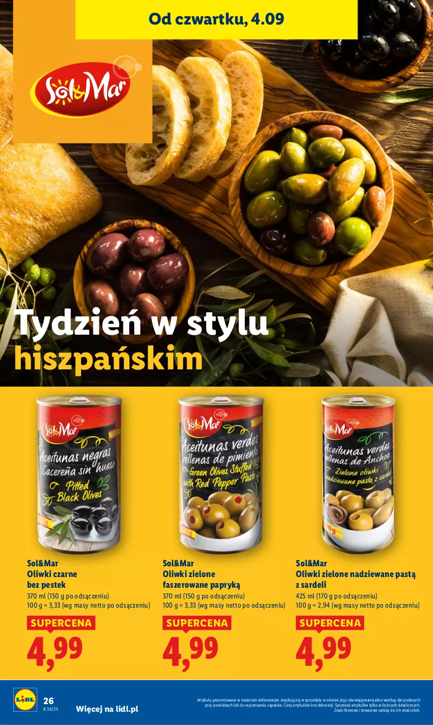 Gazetka promocyjna Lidl - GAZETKA - ważna 04.09 do 06.09.2025 - strona 34 - produkty: Fa, Oliwki, Oliwki czarne, Oliwki zielone, Stek