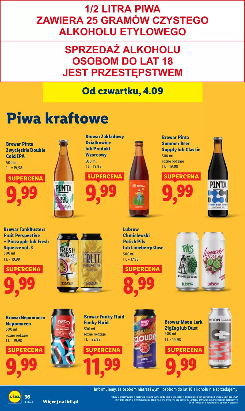 Gazetka promocyjna Lidl - GAZETKA - ważna 04.09 do 06.09.2025 - strona 46 - produkty: Piwa