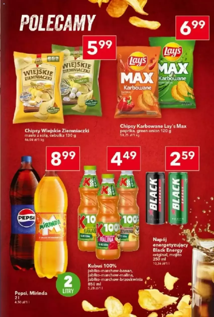 Gazetka promocyjna Lewiatan - ważna 13.03 do 19.03.2025 - strona 3 - produkty: Chipsy, Gin, Lack, Masło, Mirinda, Pepsi