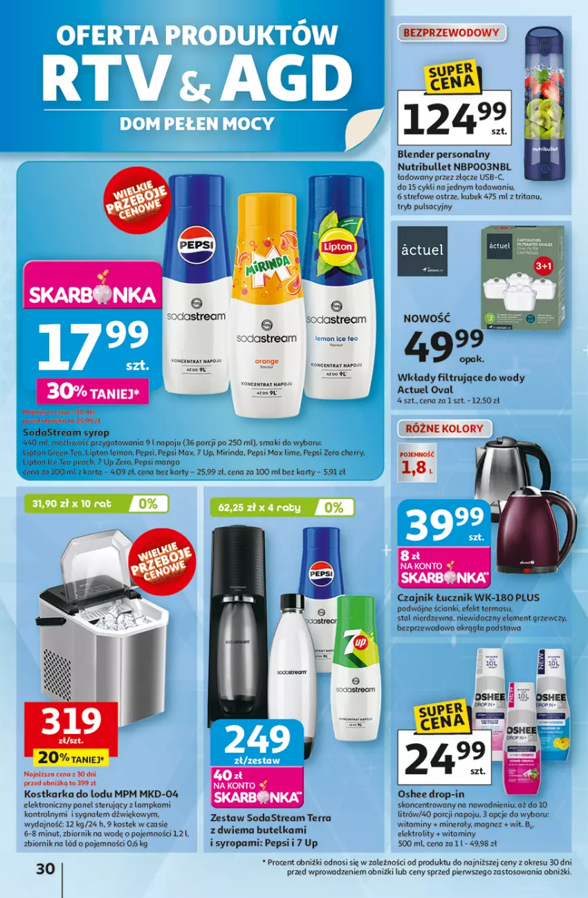 Gazetka promocyjna Auchan - NA LATO JAK ZNALAZŁ Hipermarket - ważna 03.07 do 09.07.2025 - strona 28 - produkty: Blender, Czajnik, Fa, Ice tea, Kubek, LG, Lipton, Magnez, Mango, Mirinda, Oshee, Pepsi, Pepsi max, Por, Stek, Syrop, Termos