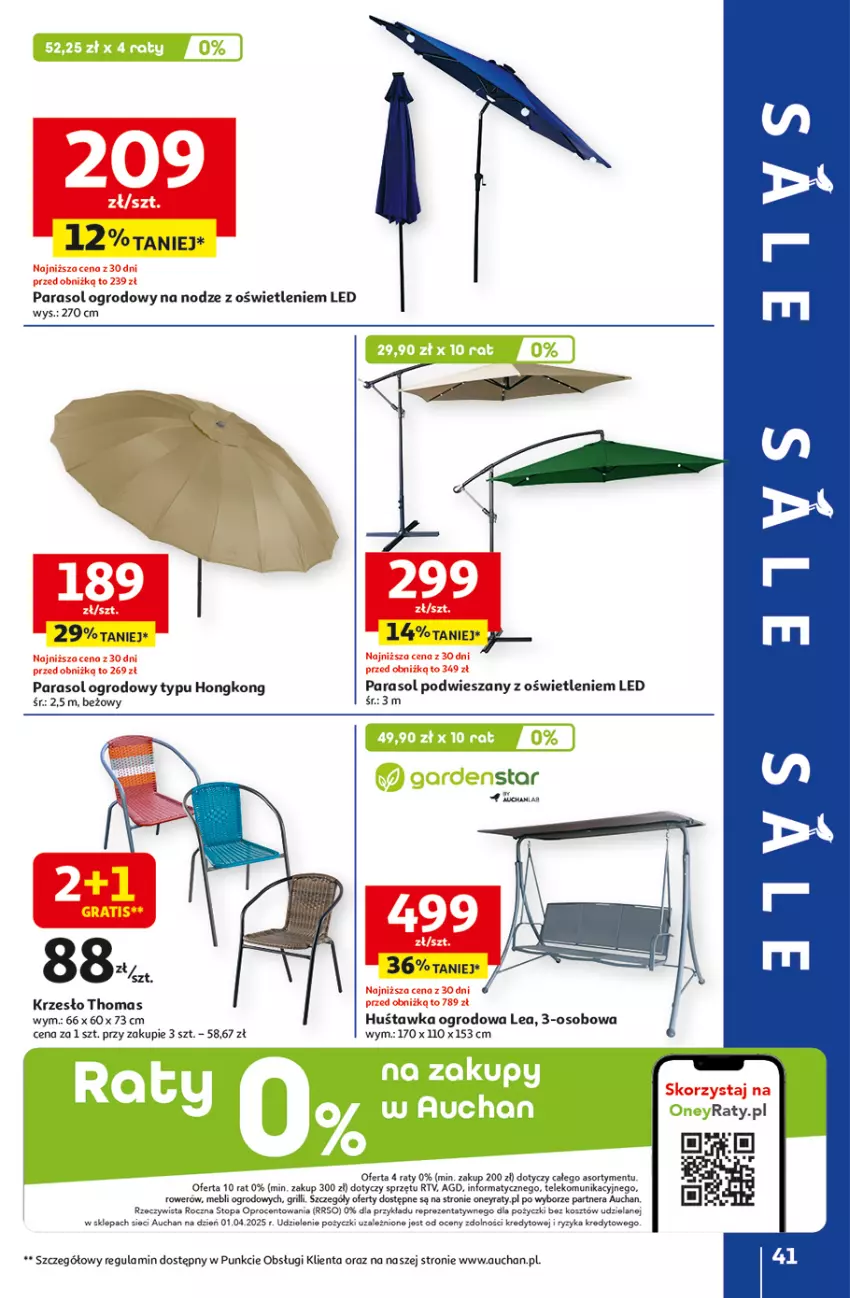 Gazetka promocyjna Auchan - NA LATO JAK ZNALAZŁ Hipermarket - ważna 03.07 do 09.07.2025 - strona 39 - produkty: Gra, Grill, Huśtawka, Kosz, Krzesło, Parasol, Rower, Top, Tran