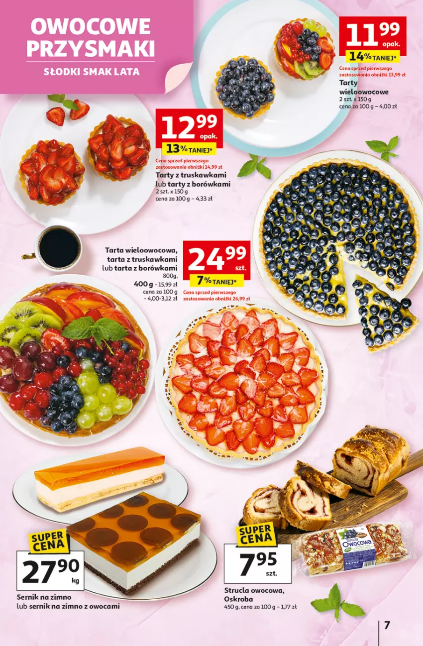 Gazetka promocyjna Auchan - NA LATO JAK ZNALAZŁ Hipermarket - ważna 03.07 do 09.07.2025 - strona 7 - produkty: Borówka, Fa, Ser, Strucla, Tarta