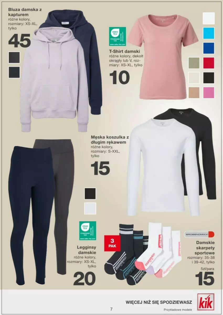 Gazetka promocyjna Kik - ważna 13.01 do 19.01.2025 - strona 20 - produkty: Bluza, Gin, Karp, Kosz, Koszulka, Legginsy, Por, Sport, T-shirt