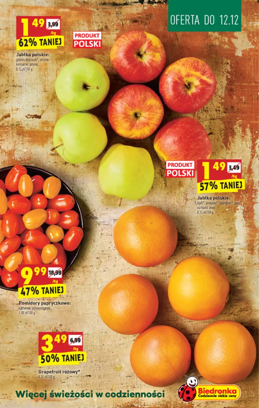 Gazetka promocyjna Biedronka - W tym tygodniu PM - ważna 09.12 do 15.12.2021 - strona 13 - produkty: Fa, Gra, Jabłka, LANA, Pomidory
