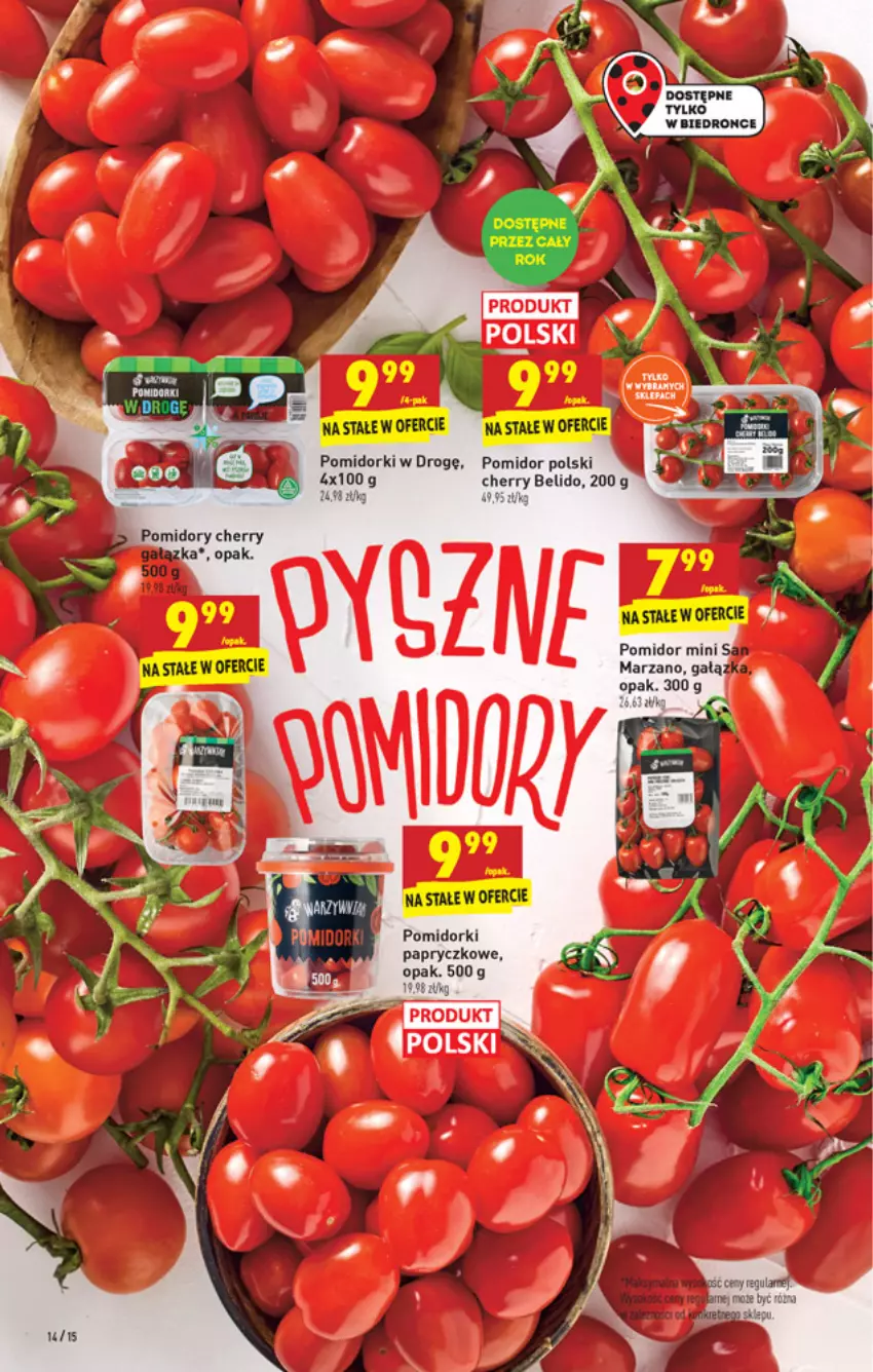 Gazetka promocyjna Biedronka - W tym tygodniu PM - ważna 09.12 do 15.12.2021 - strona 14 - produkty: Pomidorki, Pomidory