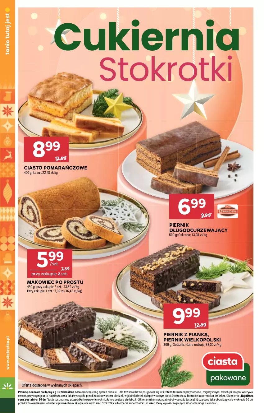 Gazetka promocyjna Stokrotka - Supermarket - ważna 04.12 do 10.12.2025 - strona 20 - produkty: Cukier, Lazur, Makowiec, Mięso, Owoce, Piernik, Warzywa