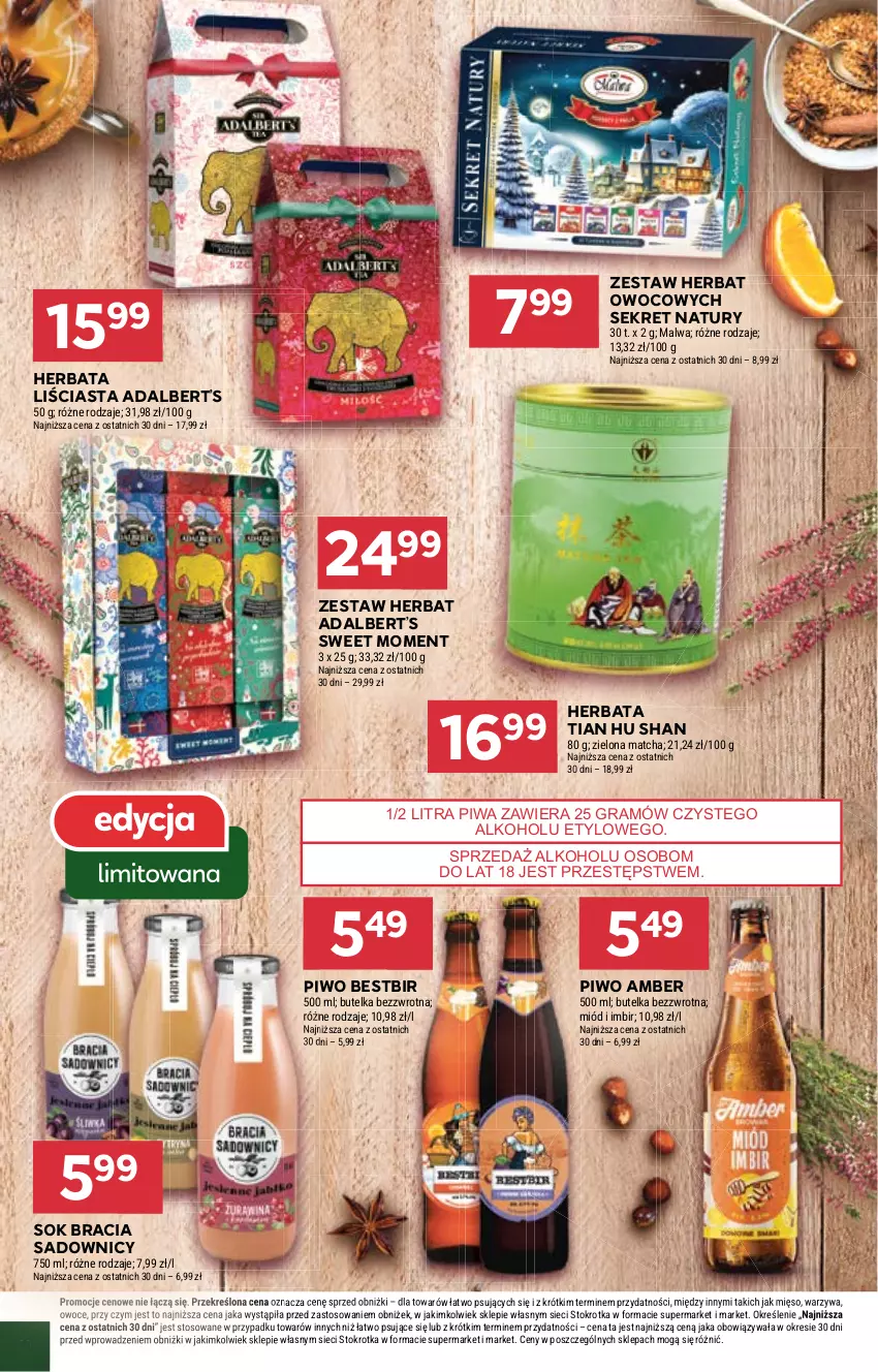 Gazetka promocyjna Stokrotka - Supermarket - ważna 04.12 do 10.12.2025 - strona 28 - produkty: Gra, Herbata, Imbir, Kret, Mięso, Miód, Owoce, Piwa, Piwo, Sok, Warzywa