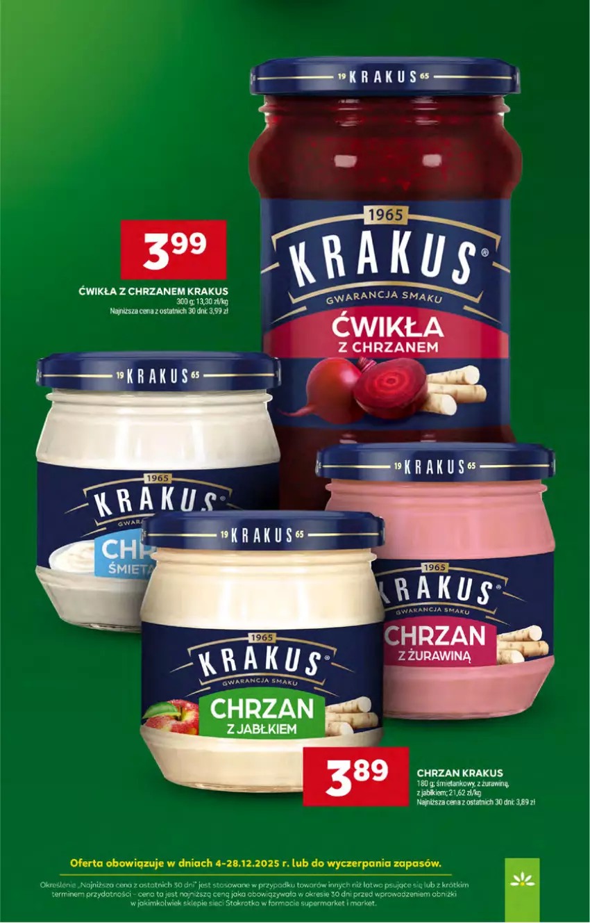 Gazetka promocyjna Stokrotka - Supermarket - ważna 04.12 do 10.12.2025 - strona 34 - produkty: Chrzan, Krakus