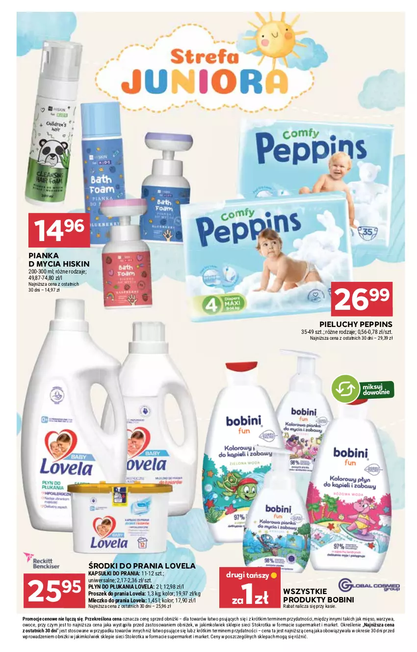 Gazetka promocyjna Stokrotka - Supermarket - ważna 04.12 do 10.12.2025 - strona 49 - produkty: Kapsułki do prania, Lovela, Mięso, Mleczko, Mleczko do prania, Owoce, Pieluchy, Płyn do płukania, Proszek do prania, Warzywa