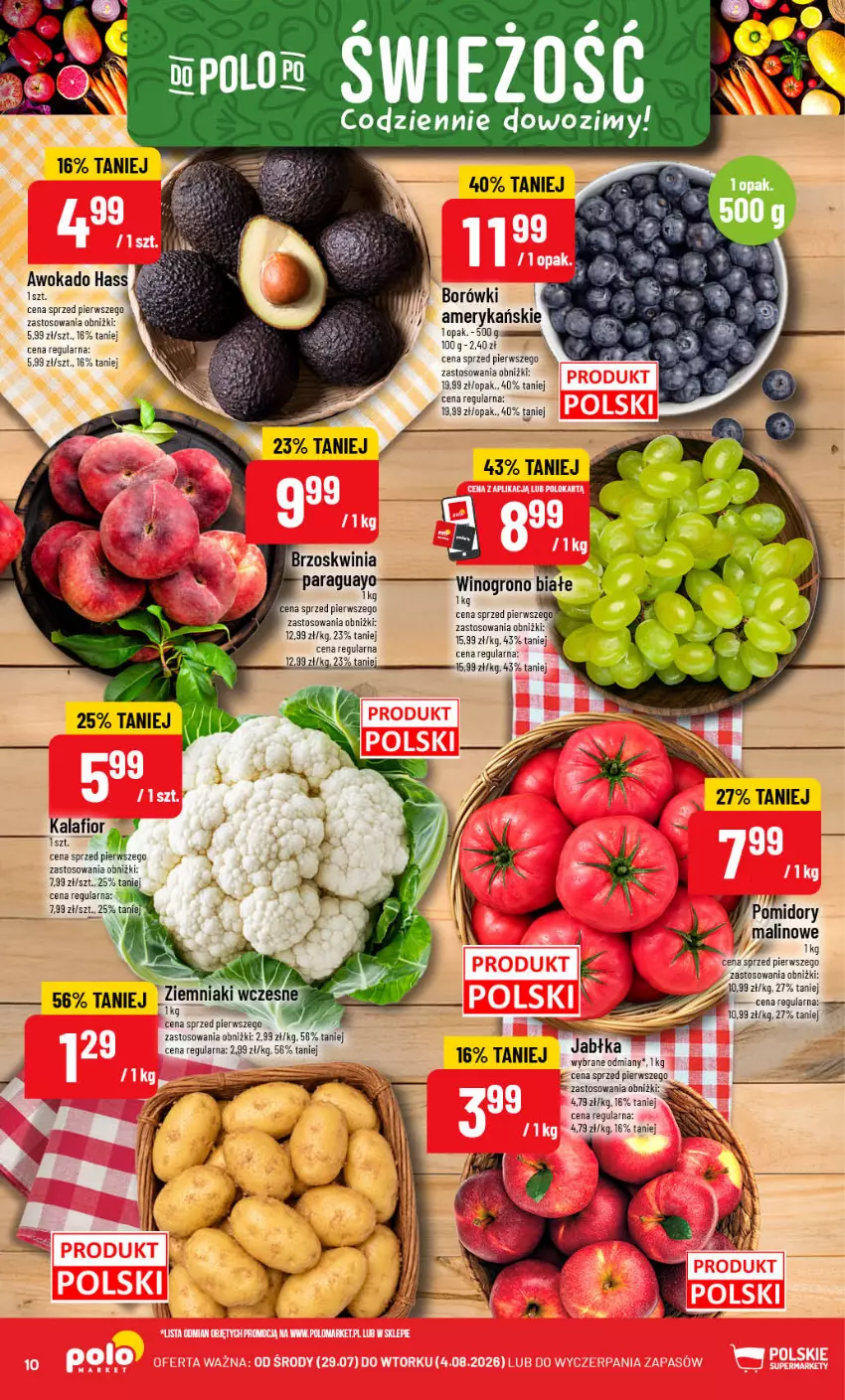 Gazetka promocyjna PoloMarket - Gazetka POLOmarket - ważna 29.07 do 04.08.2026 - strona 10 - produkty: Kalafior, Pomidory, Por, Wino, Ziemniaki