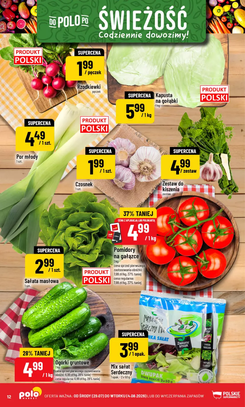 Gazetka promocyjna PoloMarket - Gazetka POLOmarket - ważna 29.07 do 04.08.2026 - strona 12 - produkty: Czosnek, Masło, Por, Sałat, Sałata masłowa, Ser