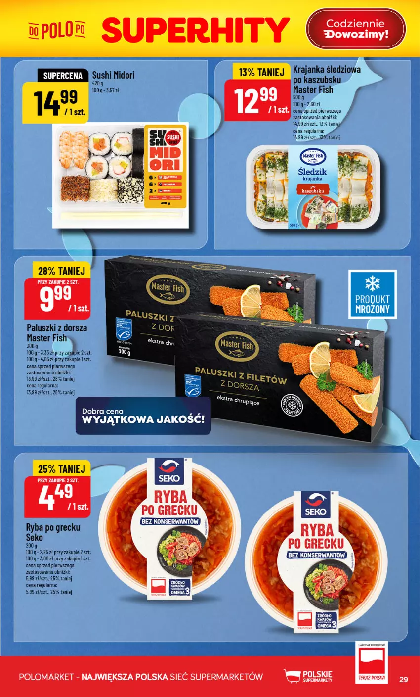 Gazetka promocyjna PoloMarket - Gazetka POLOmarket - ważna 29.07 do 04.08.2026 - strona 29 - produkty: Dorsz, Ryba, Ryba po grecku, SEKO, Ser