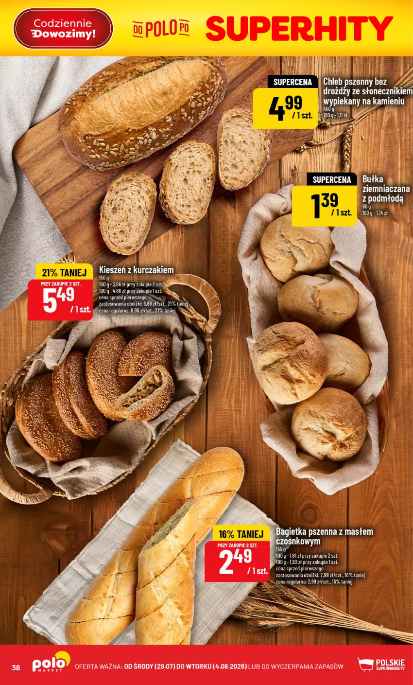Gazetka promocyjna PoloMarket - Gazetka POLOmarket - ważna 29.07 do 04.08.2026 - strona 38 - produkty: Bagietka, Bagietka pszenna, Chleb, Kurczak, O Bag