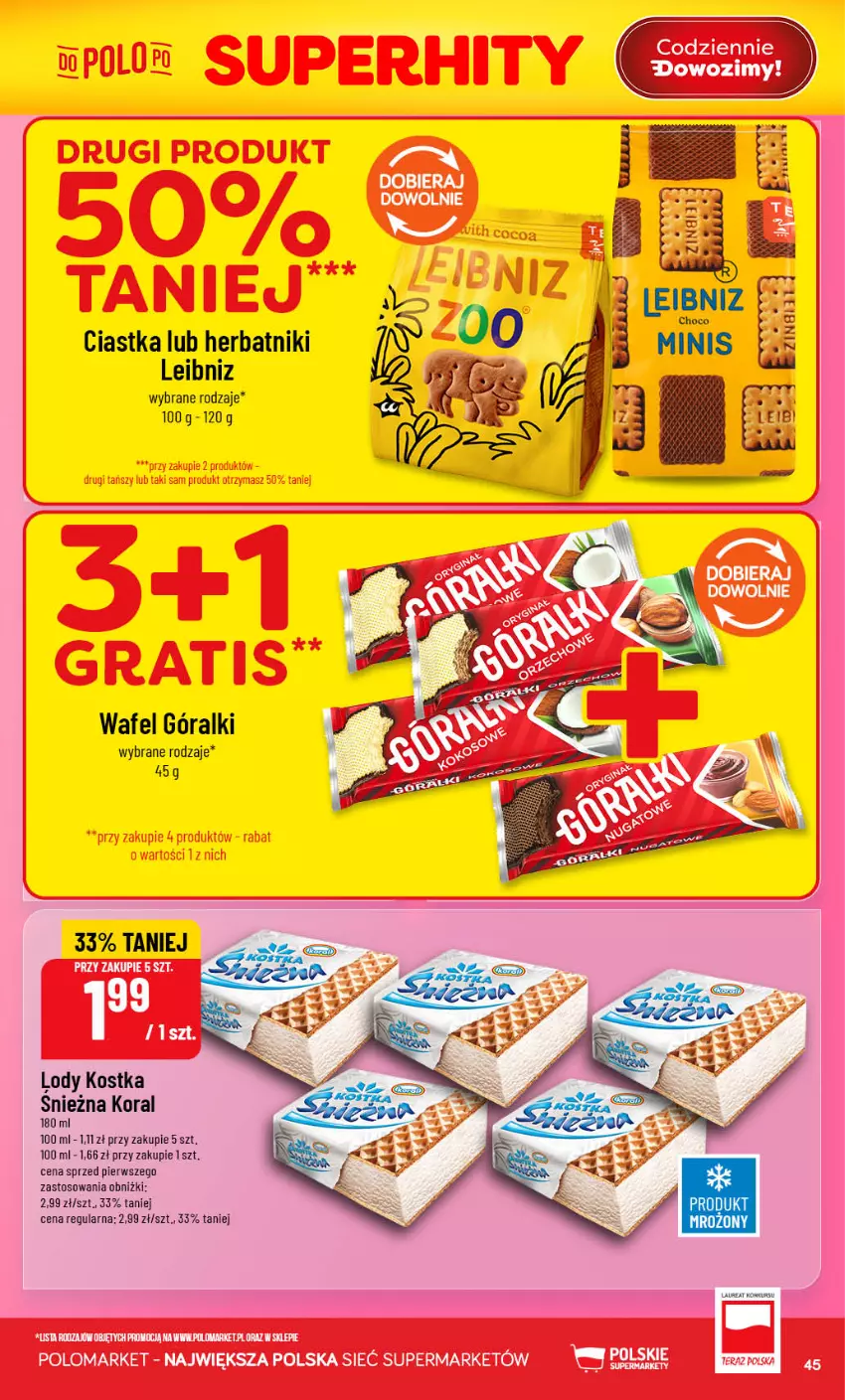 Gazetka promocyjna PoloMarket - Gazetka POLOmarket - ważna 29.07 do 04.08.2026 - strona 45 - produkty: Ciastka, Góralki, Herbatniki, Laur, Lody