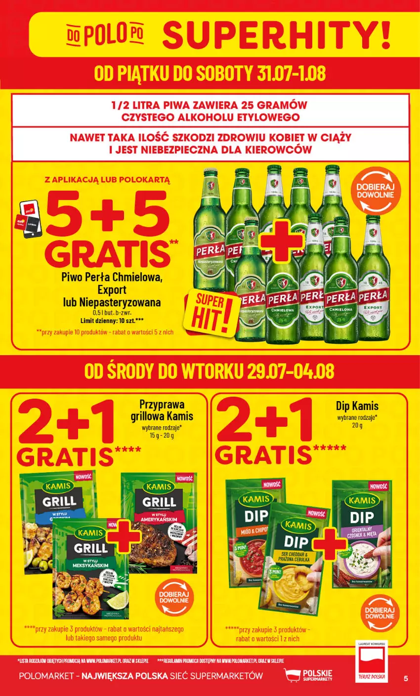 Gazetka promocyjna PoloMarket - Gazetka POLOmarket - ważna 29.07 do 04.08.2026 - strona 5 - produkty: Gra, Grill, Kamis, Perła, Piec, Piwa, Piwo, Por, Tera