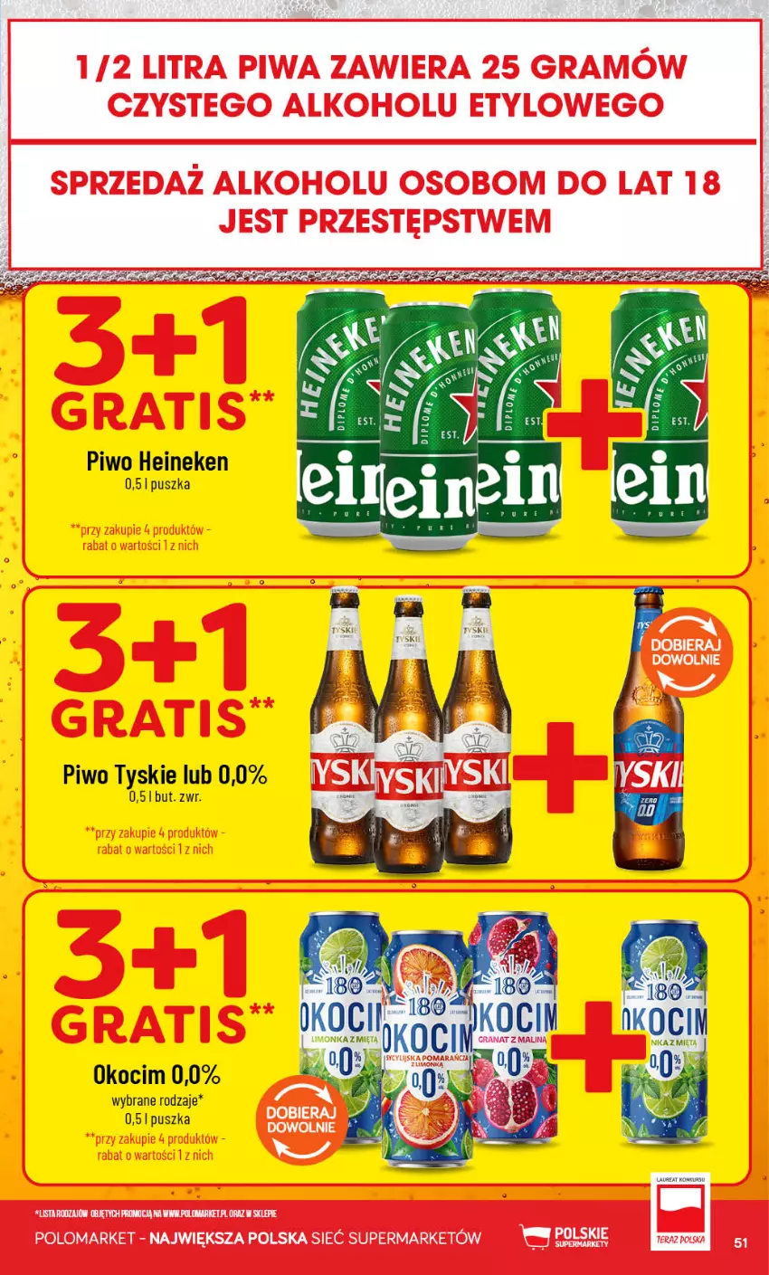 Gazetka promocyjna PoloMarket - Gazetka POLOmarket - ważna 29.07 do 04.08.2026 - strona 51 - produkty: Heineken, Koc, Okocim, Piwo, Tyskie