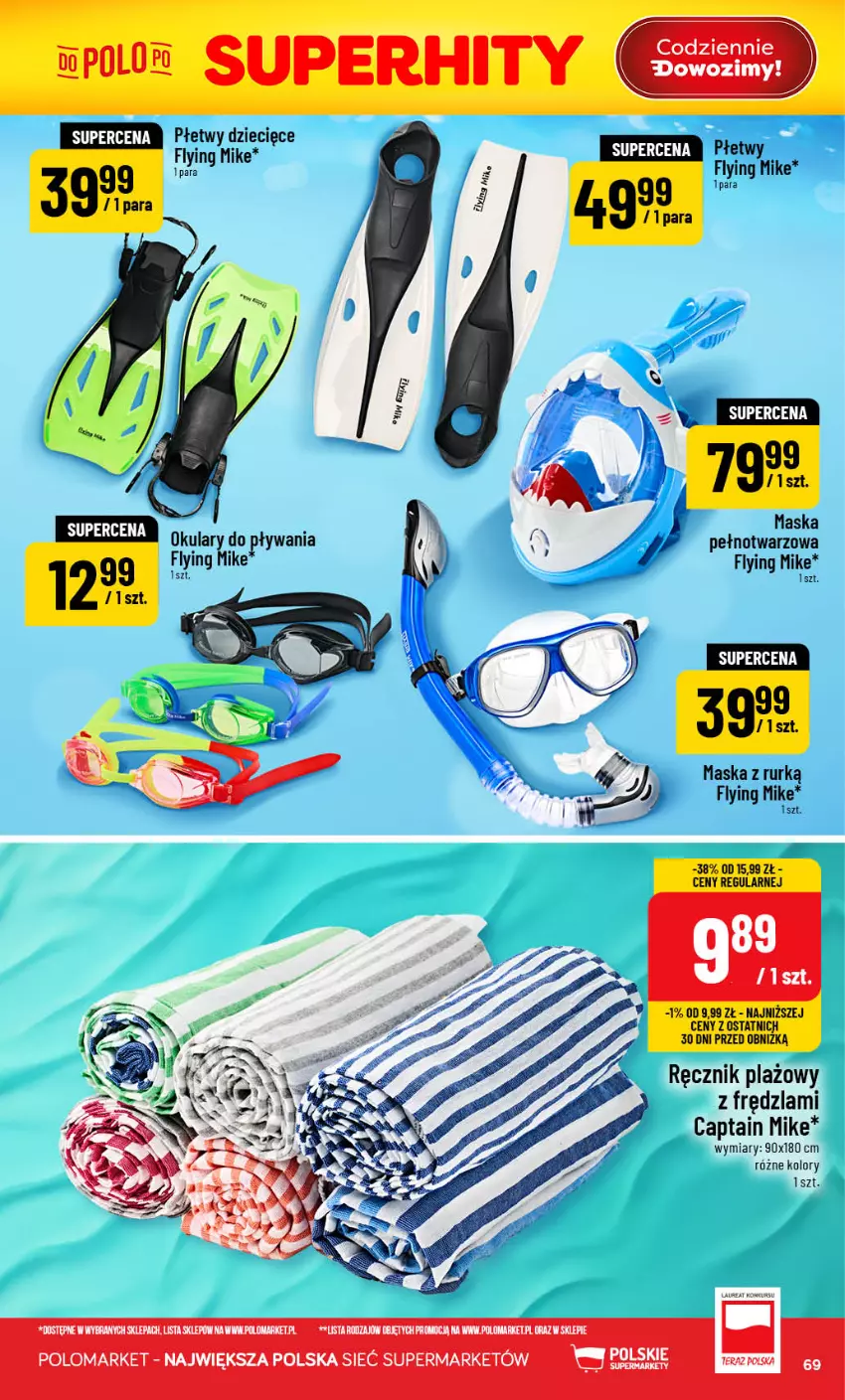 Gazetka promocyjna PoloMarket - Gazetka POLOmarket - ważna 29.07 do 04.08.2026 - strona 69 - produkty: Dzieci, Maska, Ręcznik