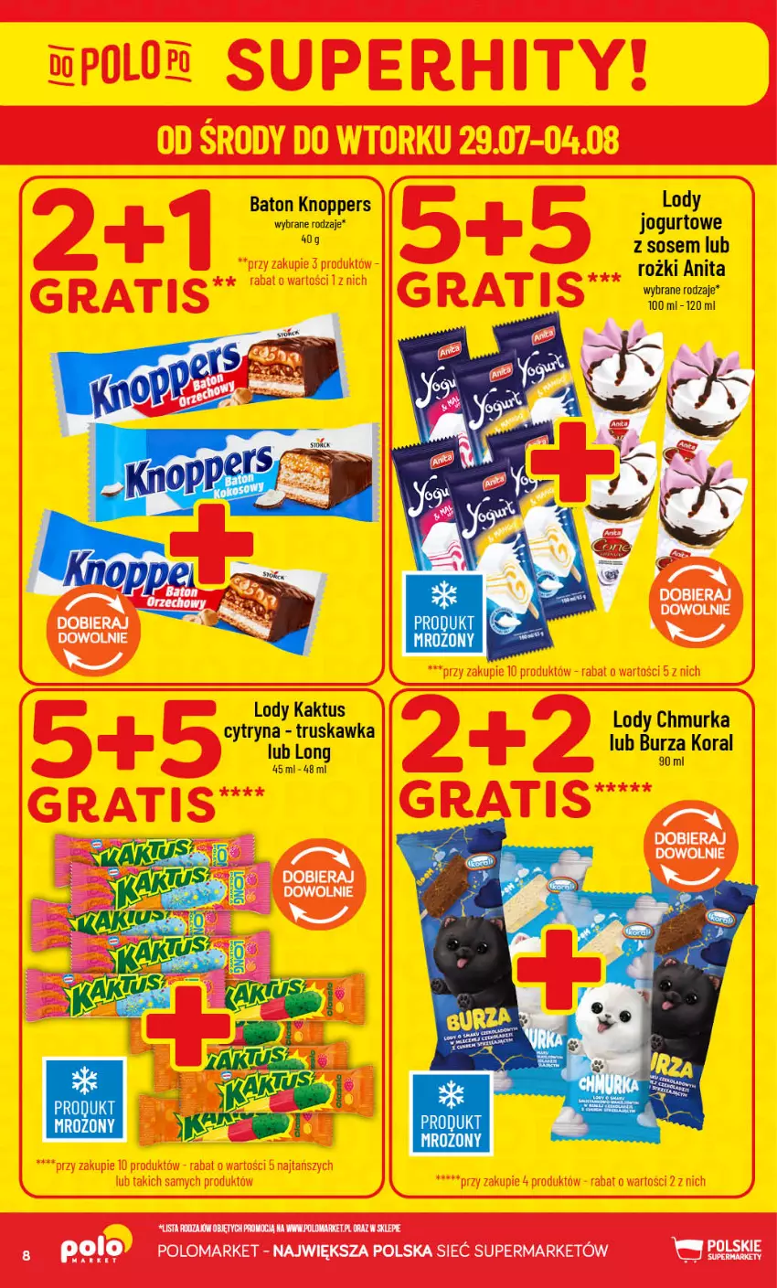 Gazetka promocyjna PoloMarket - Gazetka POLOmarket - ważna 29.07 do 04.08.2026 - strona 8 - produkty: Baton, Kaktus, Knoppers, Lody, Sos