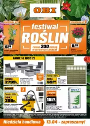 Gazetka promocyjna Obi - Gazetka - ważna od 22.04 do 22.04.2025 - strona 1 - produkty: Odkurzacz, Kora ogrodowa, Borówka, Telefon, Rama, Stół, Sofa, Dres, Fotel, Fa