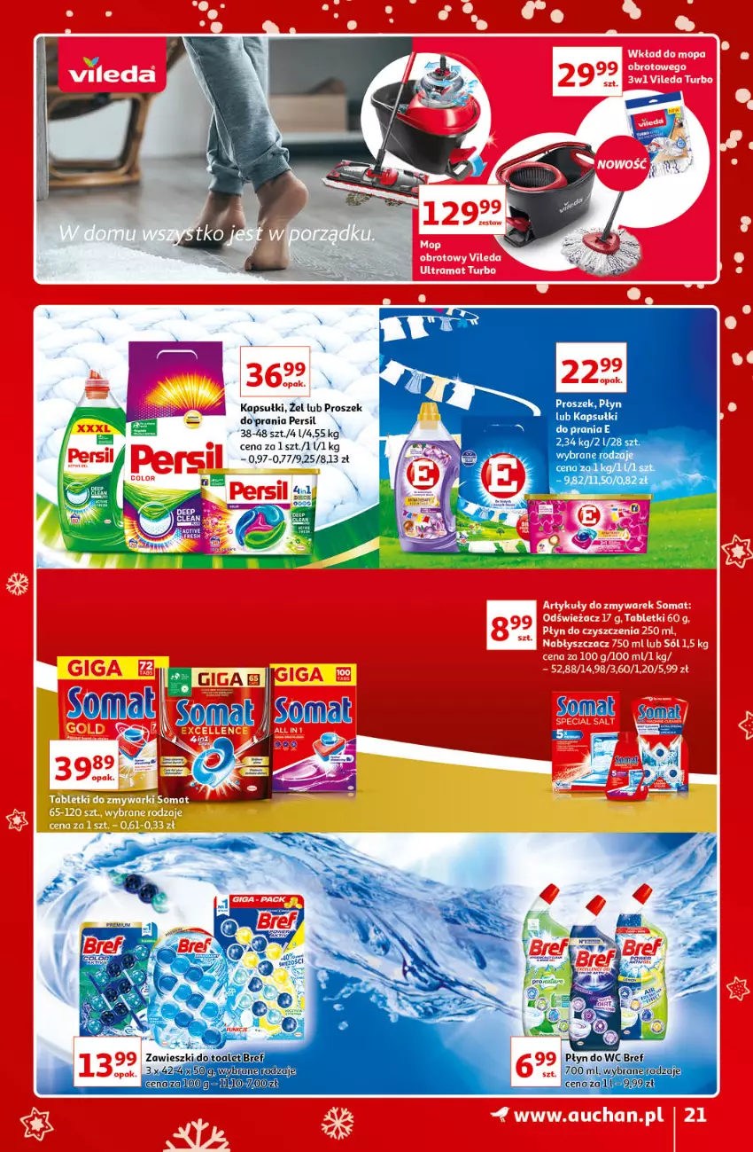 Gazetka promocyjna Auchan - Znane i lubiane Marki - ważna 02.12 do 12.12.2021 - strona 21 - produkty: Bref, Gry, Kawa, Persil, Płyn do wc, Zawieszki