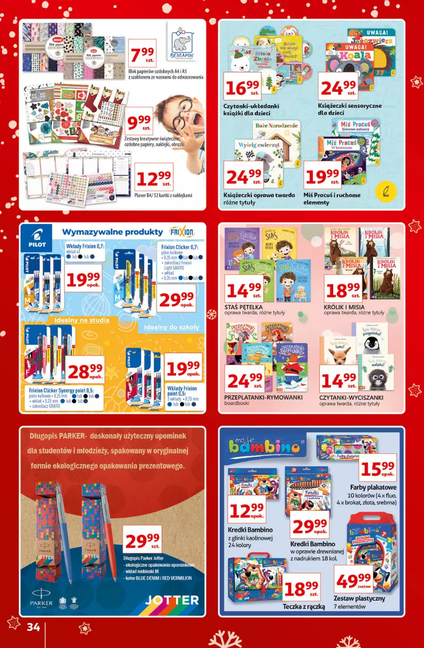 Gazetka promocyjna Auchan - Znane i lubiane Marki - ważna 02.12 do 12.12.2021 - strona 34 - produkty: Długopis, Dres, Dzieci, Fa, Gra, Klej, Królik, Lion, Obraz, Papier