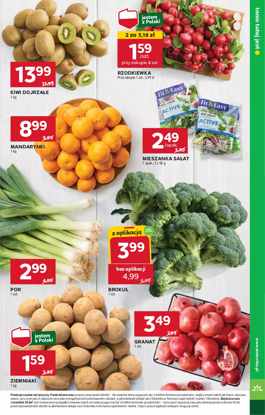 Gazetka promocyjna Stokrotka - Market - ważna 03.10 do 09.10.2024 - strona 7 - produkty: Gra, Granat, HP, Kiwi, Mandarynki, Mieszanka sałat, Por, Rzodkiewka, Sałat, Ziemniaki