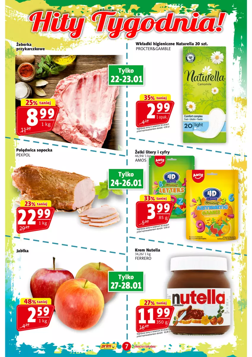 Gazetka promocyjna Prim Market - ważna 22.01 do 28.01.2026 - strona 7 - produkty: Ferrero, Jabłka, Nutella, Pekpol, Polędwica