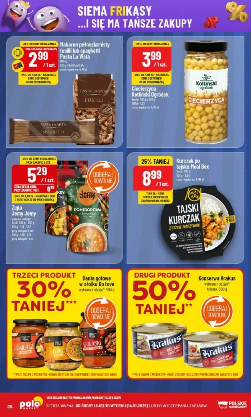 Gazetka promocyjna PoloMarket - ważna 08.01 do 14.01.2025 - strona 19 - produkty: Dania gotowe, Krakus, Makaron, Ser, Spaghetti