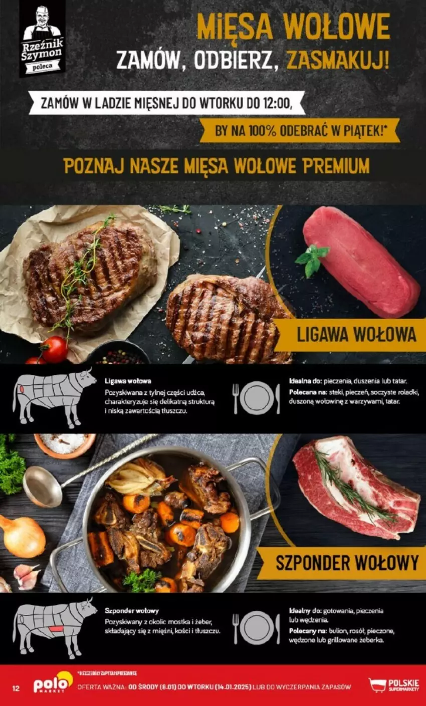 Gazetka promocyjna PoloMarket - ważna 08.01 do 14.01.2025 - strona 4 - produkty: Bulion, Lion, Piec, Rosół, Stek, Szponder wołowy, Warzywa