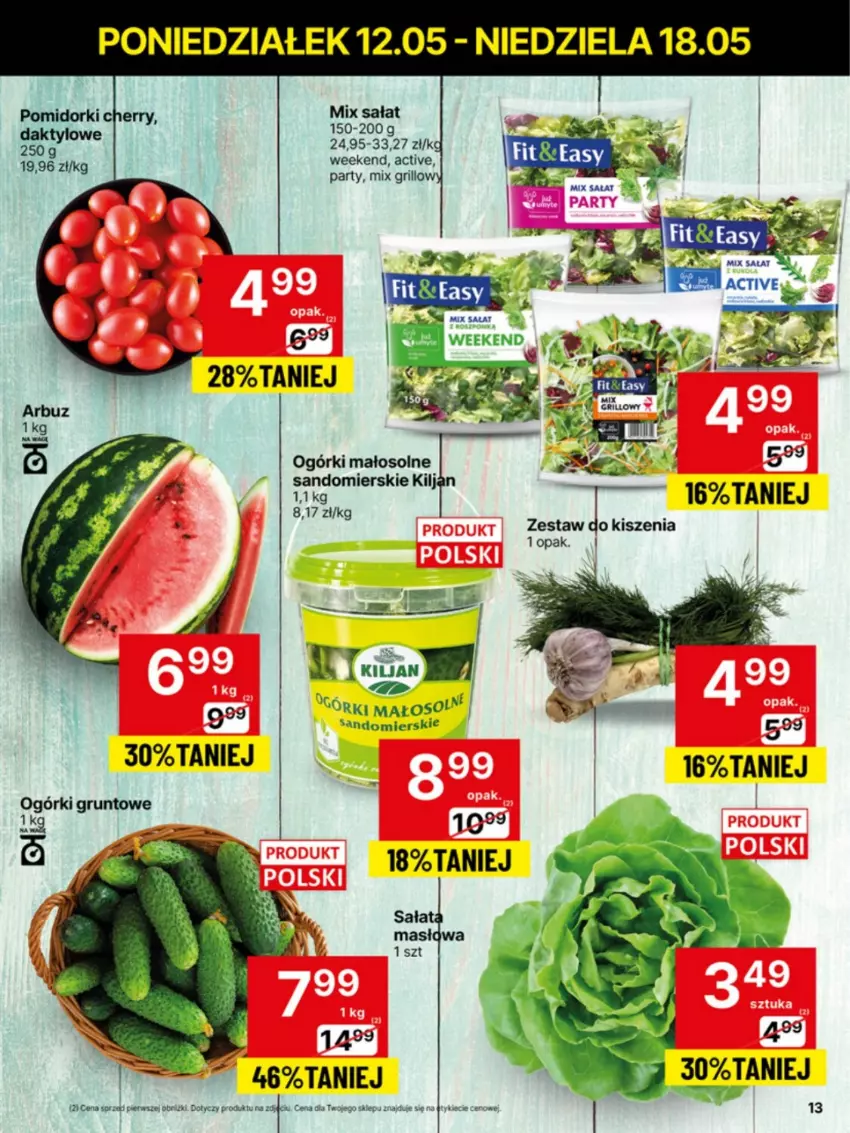 Gazetka promocyjna Delikatesy Centrum - Franczyza DC20 Poniedziałek - ważna 12.05 do 18.05.2025 - strona 13 - produkty: Grill, Grunt, Pomidorki, Sałat, Sos