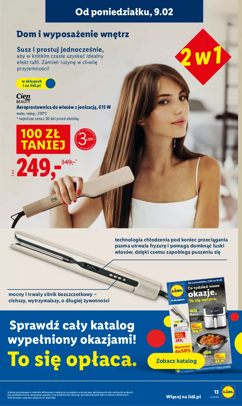 Gazetka promocyjna Lidl - GAZETKA - ważna 09.02 do 11.02.2026 - strona 13 - produkty: Prostownica do włosów