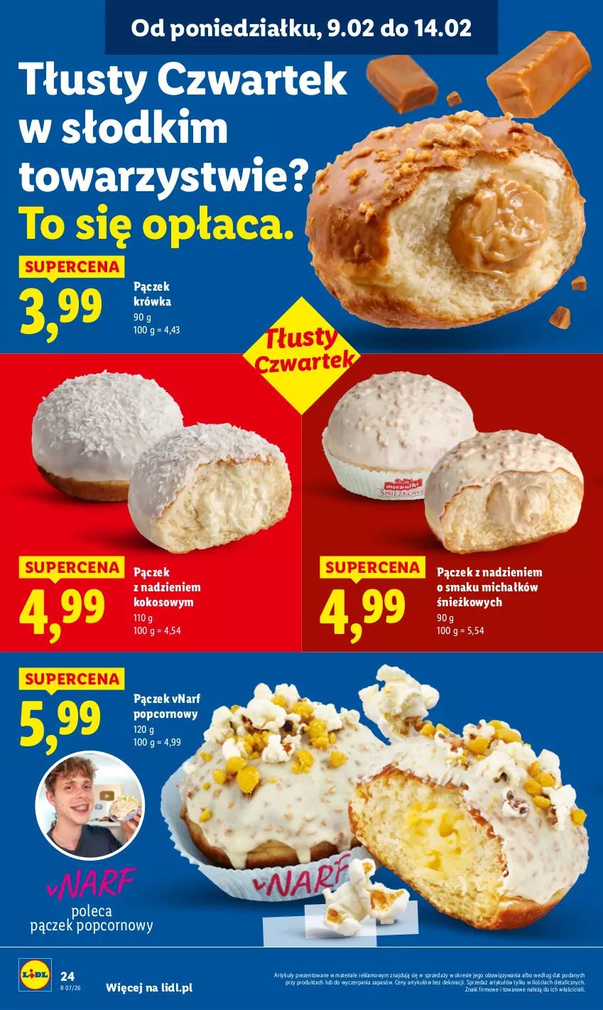 Gazetka promocyjna Lidl - GAZETKA - ważna 09.02 do 11.02.2026 - strona 24 - produkty: Kokos, Pączek, Popcorn