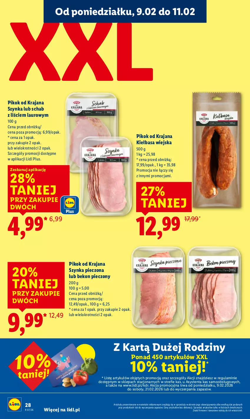 Gazetka promocyjna Lidl - GAZETKA - ważna 09.02 do 11.02.2026 - strona 28 - produkty: Beko, Kiełbasa, Kiełbasa wiejska, Laur, Piec, PIKOK, Szynka