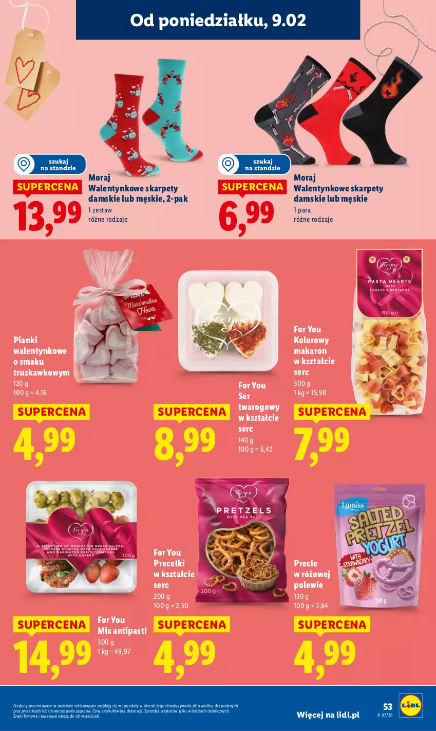 Gazetka promocyjna Lidl - GAZETKA - ważna 09.02 do 11.02.2026 - strona 53 - produkty: Karp, Makaron, Precelki, Precle, Ser, Ser twarogowy