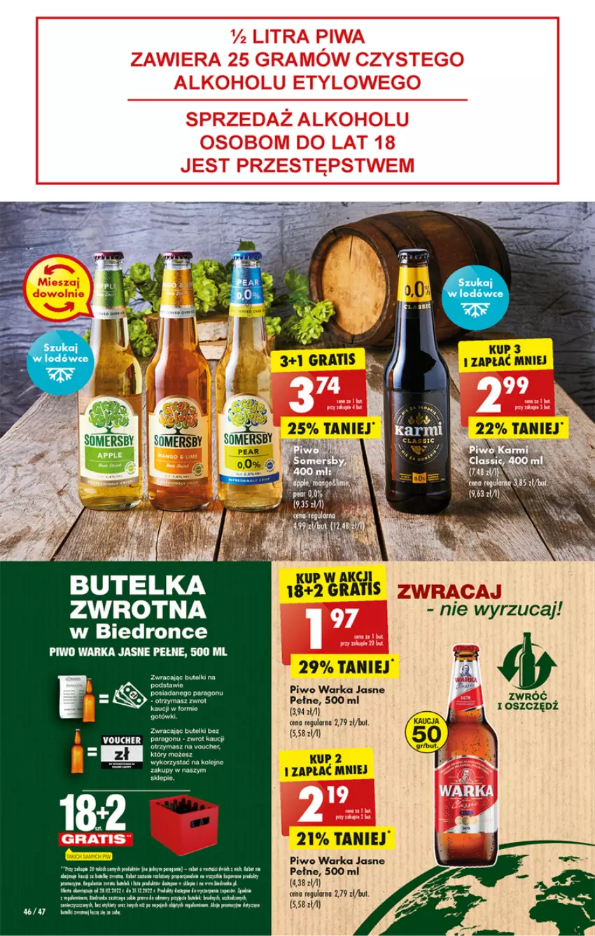 Gazetka promocyjna Biedronka - W tym tygodniu P - ważna 07.11 do 12.11.2022 - strona 46 - produkty: Fa, Gra, LG, Piwo, Warka