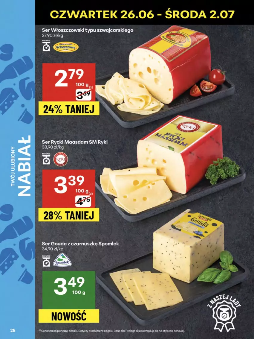 Gazetka promocyjna Delikatesy Centrum - Franczyza DC26 Czwartek - ważna 26.06 do 02.07.2025 - strona 25 - produkty: Cars, Gouda, Maasdam, Ser, Włoszczowski