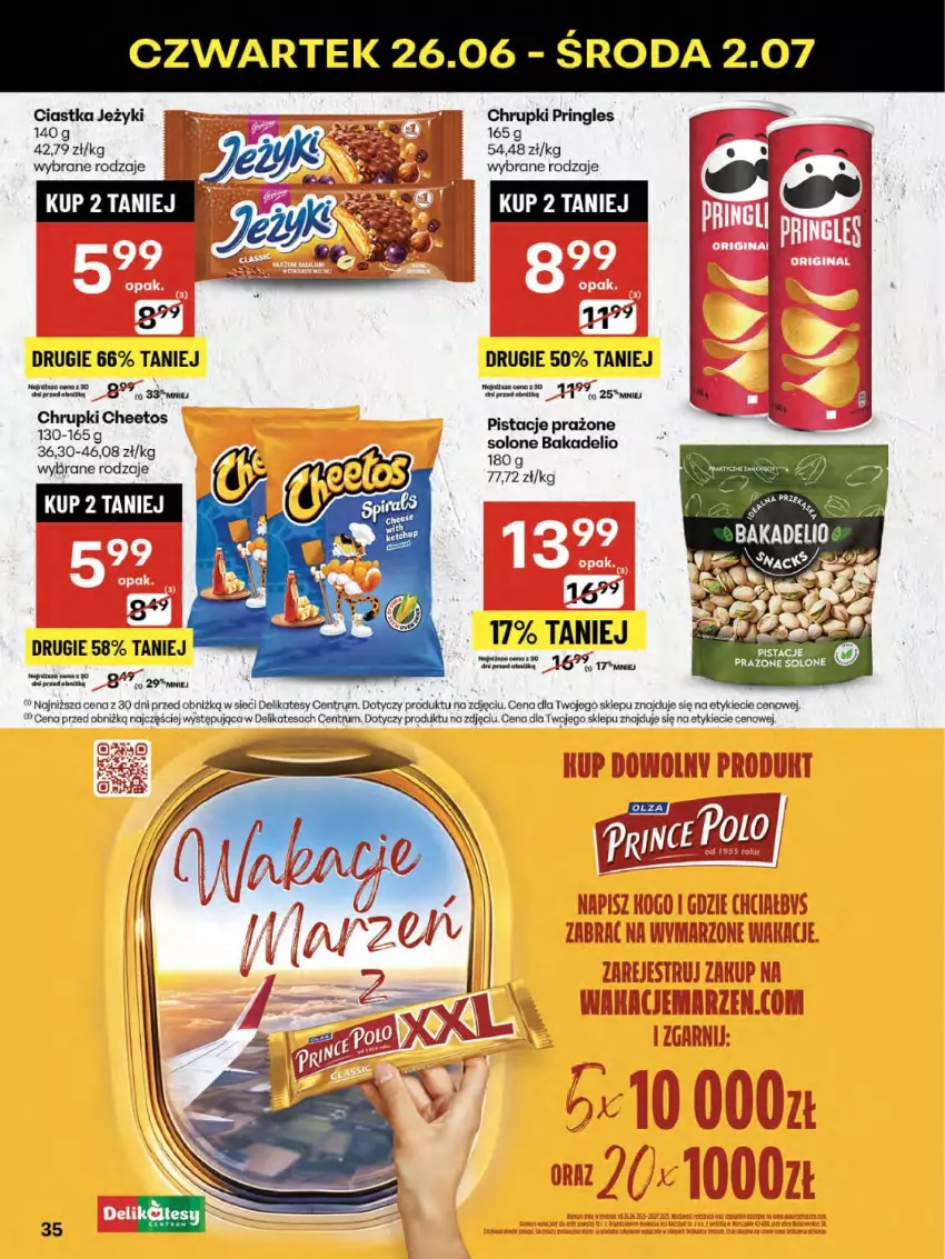 Gazetka promocyjna Delikatesy Centrum - Franczyza DC26 Czwartek - ważna 26.06 do 02.07.2025 - strona 35 - produkty: Chrupki, Ciastka, Jeżyki, Pistacje, Pringles, Rum