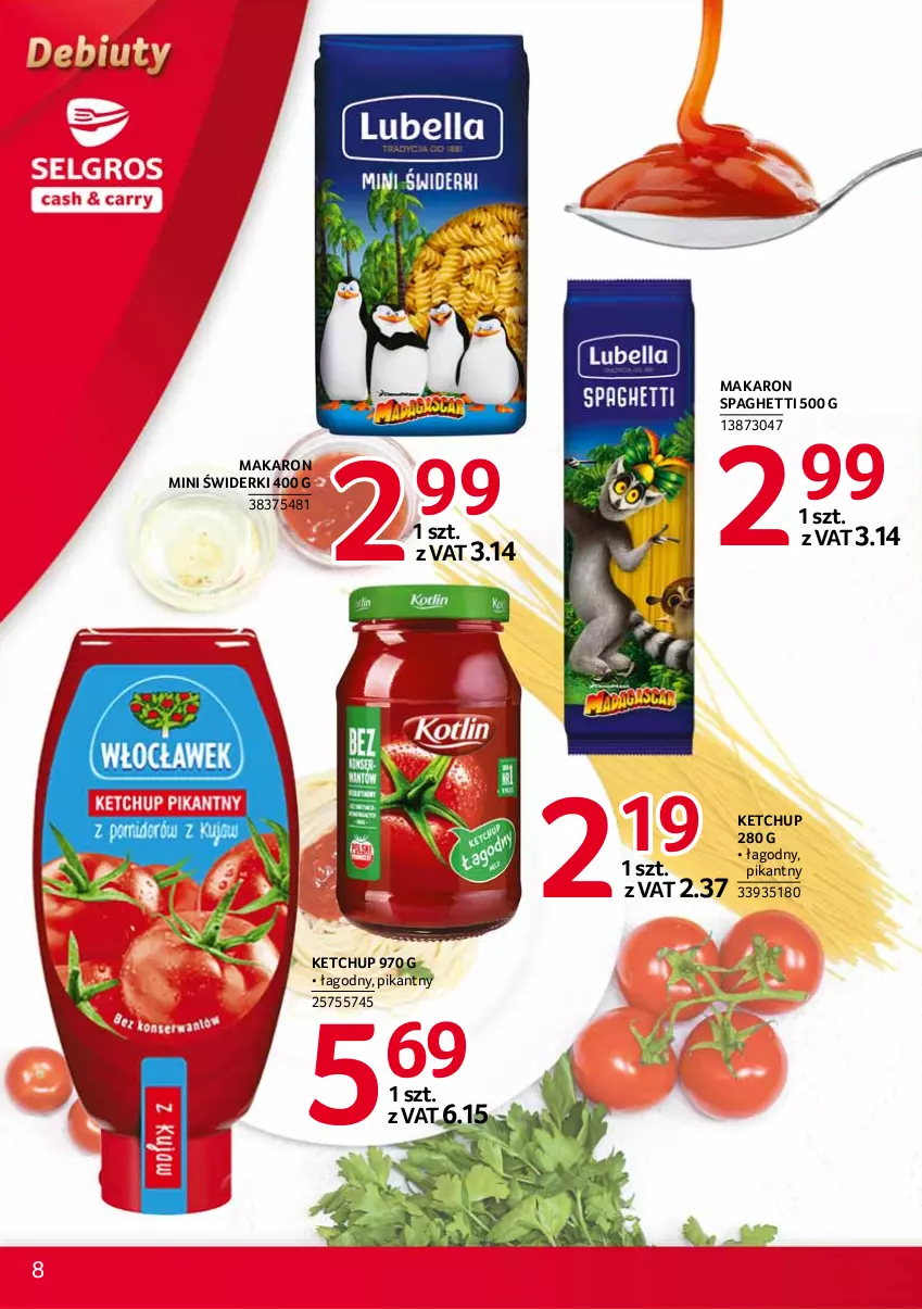 Gazetka promocyjna Selgros - Debiuty w Selgros - ważna 11.03 do 24.03.2021 - strona 8 - produkty: Ketchup, Makaron, Spaghetti