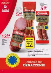 Gazetka promocyjna Selgros - Debiuty w Selgros - Gazetka - ważna od 24.03 do 24.03.2021 - strona 22 - produkty: Kiełbasa krakowska, Kabanos, Kiełbasa