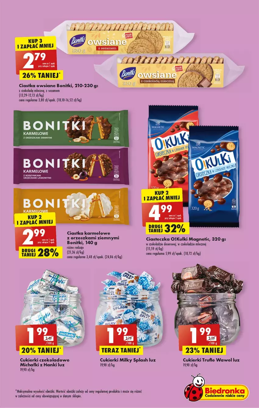 Gazetka promocyjna Biedronka - Mikołaj - ważna 05.12 do 11.12.2022 - strona 31 - produkty: Bonitki, Ciastka, Ciastka owsiane, Cukier, Cukierki, Cukierki czekoladowe, Deser, Ser, Sezam, Sok, Wawel