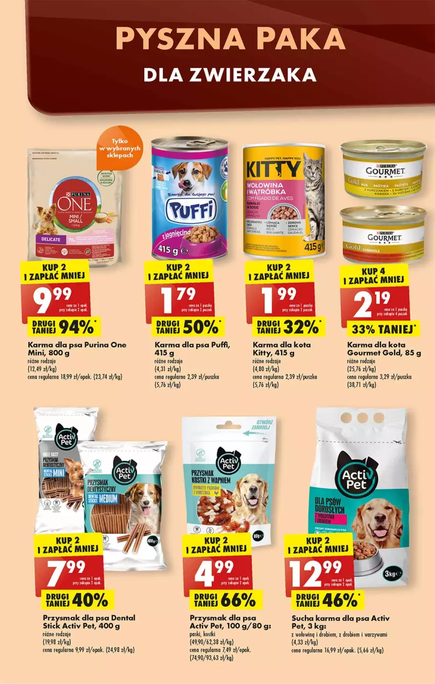 Gazetka promocyjna Biedronka - Mikołaj - ważna 05.12 do 11.12.2022 - strona 51 - produkty: Gourmet Gold, Olej, Przysmak dla psa, Puf, Pur, Purina, Sucha karma, Warzywa