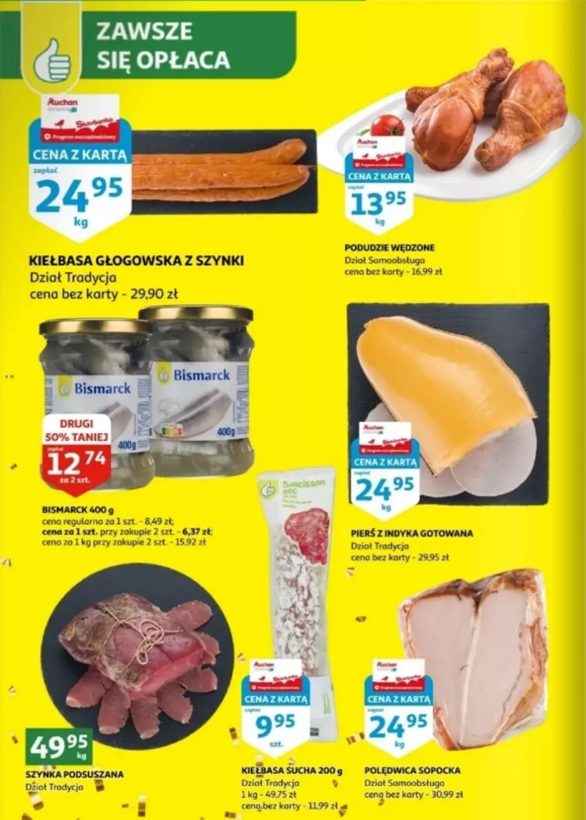 Gazetka promocyjna Auchan - ważna 27.12 do 31.12.2024 - strona 13 - produkty: Kiełbasa, Kiełbasa głogowska, Polędwica