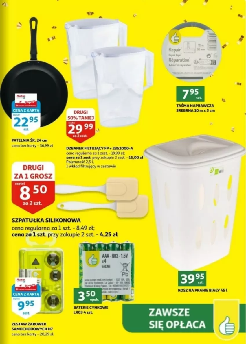 Gazetka promocyjna Auchan - ważna 27.12 do 31.12.2024 - strona 16 - produkty: Dzbanek, Kosz, Patelnia, Szpatułka, Taśma naprawcza, Wkład filtrujący