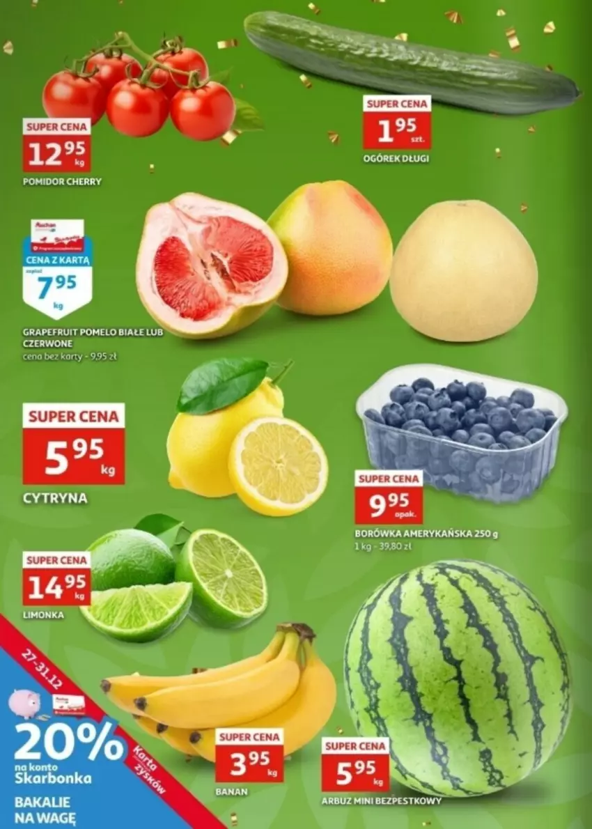 Gazetka promocyjna Auchan - ważna 27.12 do 31.12.2024 - strona 2 - produkty: Borówka, Borówka amerykańska, Gra, Pomelo