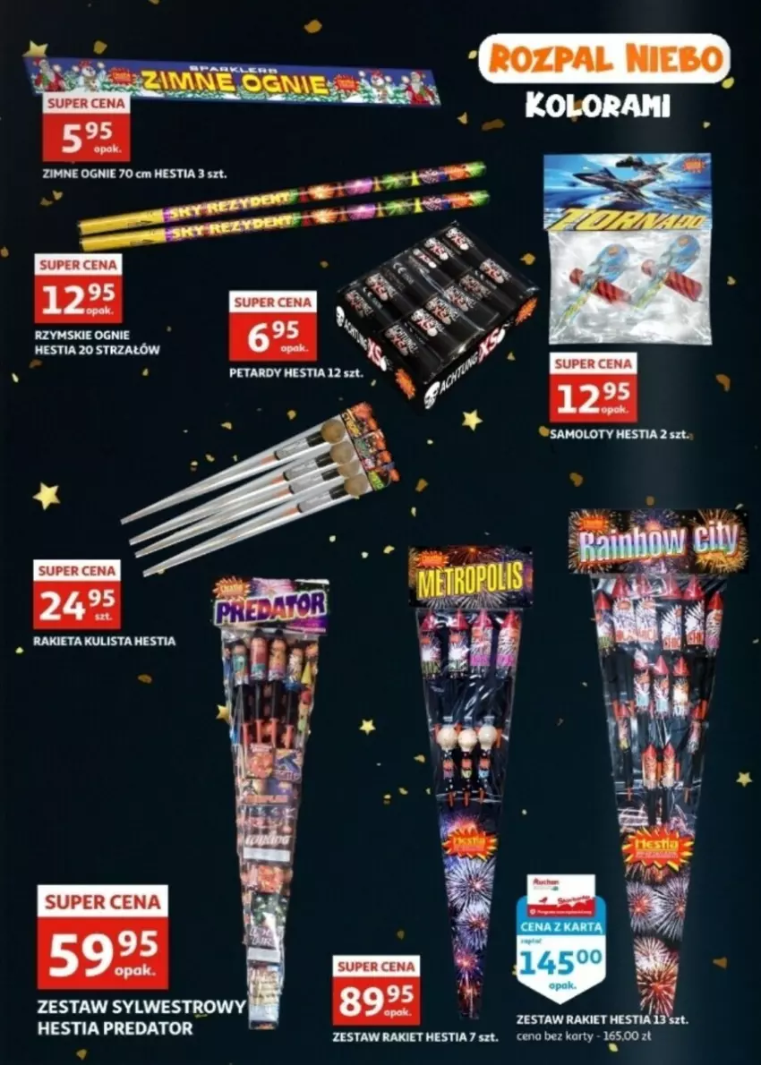 Gazetka promocyjna Auchan - ważna 27.12 do 31.12.2024 - strona 21 - produkty: Petardy, Rakieta, Strzałów