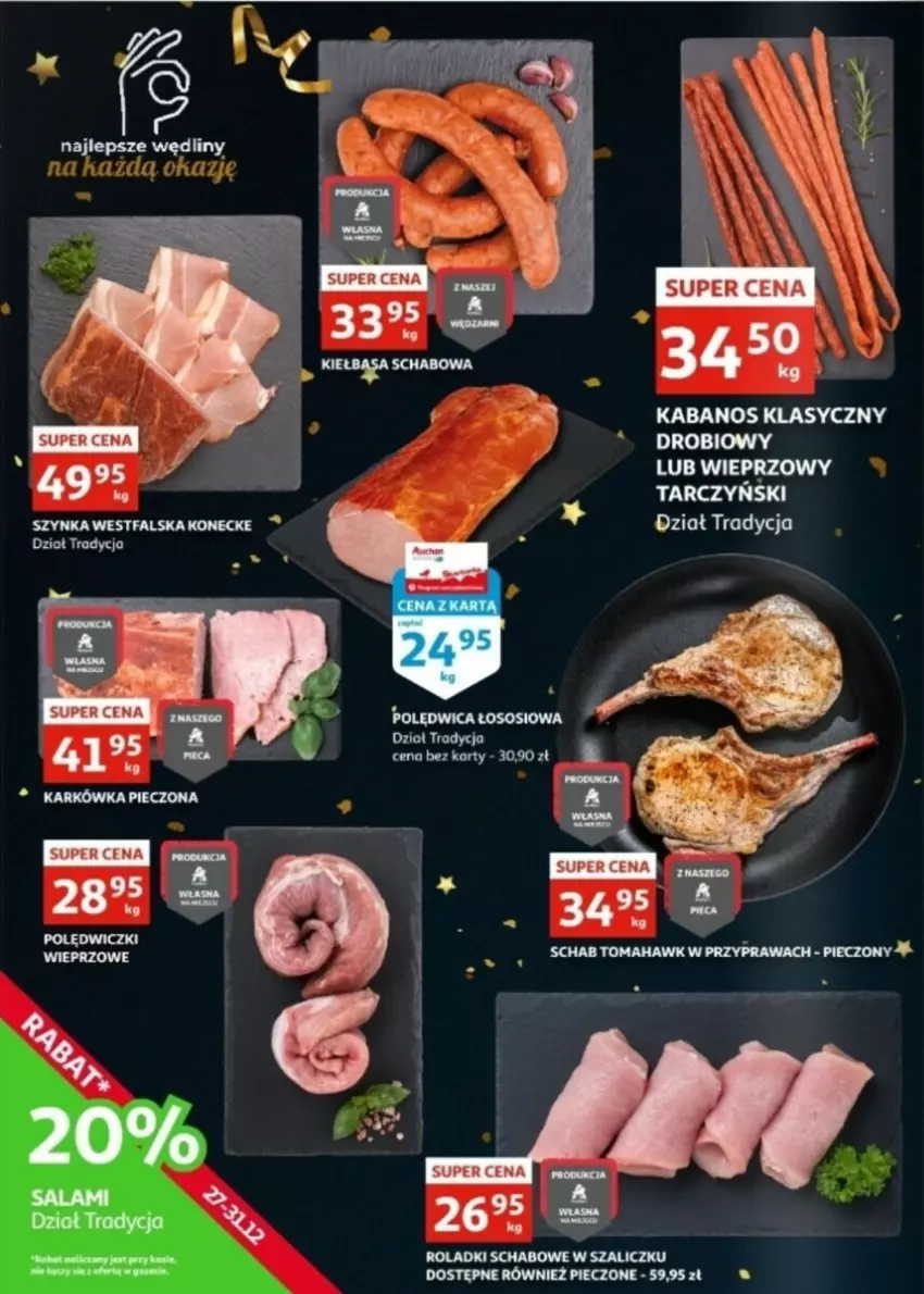 Gazetka promocyjna Auchan - ważna 27.12 do 31.12.2024 - strona 25 - produkty: Kabanos, Piec, Szal, Tarczyński