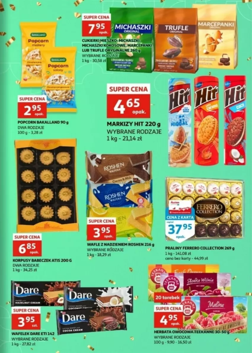 Gazetka promocyjna Auchan - ważna 27.12 do 31.12.2024 - strona 9 - produkty: Bakalland, Ferrero, Herbata, Herbata owocowa, Korpusy, Popcorn, Praliny, Teekanne, Wafelek, Wafle